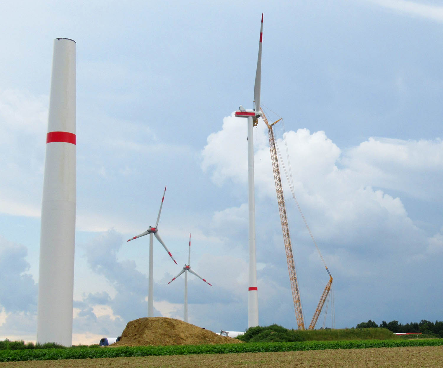 Windpark Buchholz III kurz vor der Fertigstellung